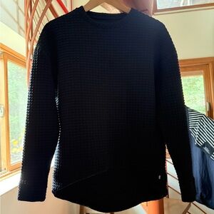 NOBULL Textured Black Crewneck Sweater
